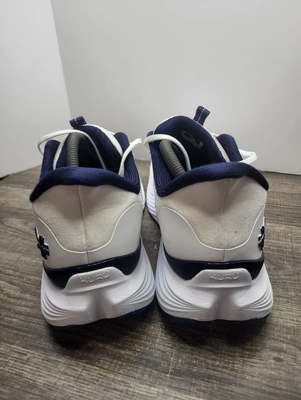Kuru Atom 2 Mens Size 11 White Blue Athletic Running Walking Shoes Sneakers
